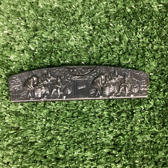 Antique Denmark Silverplate Compact Comb w/ Shell Case - Picture 9 of 14